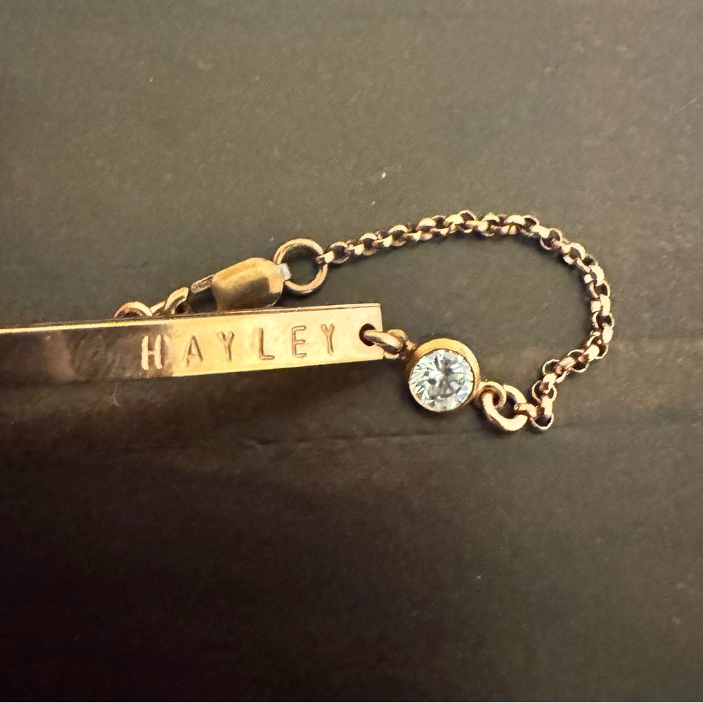 Rosegold Chain Bracelet with Crystal Accent